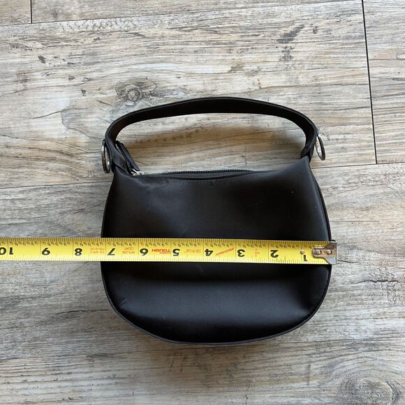 Cache Handbag Mini Black Nylon Vintage Y2K 90s Grunge Goth - Picture 7 of 9